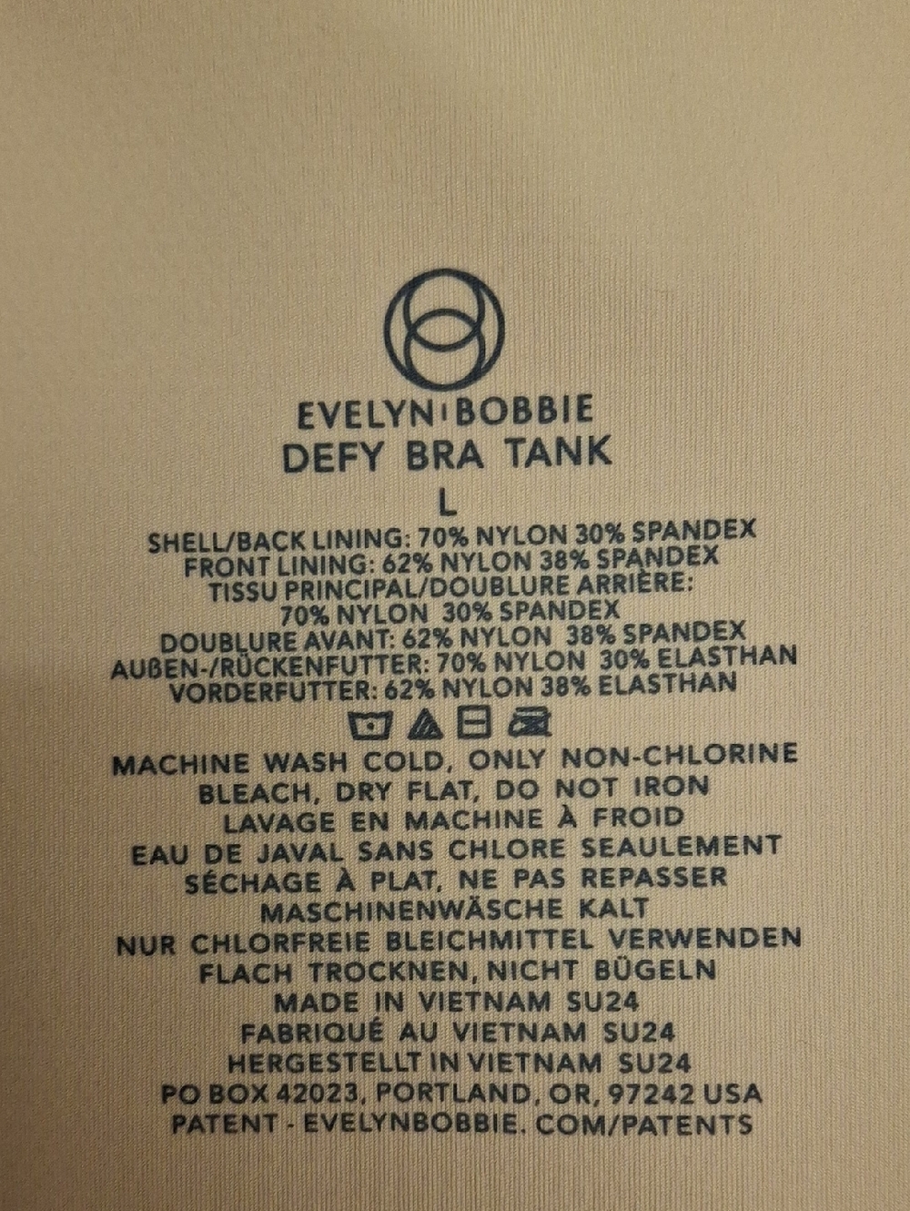 Evelyn & Bobbie Defy Bra Tank NWT Size Large - Picture 4 of 5